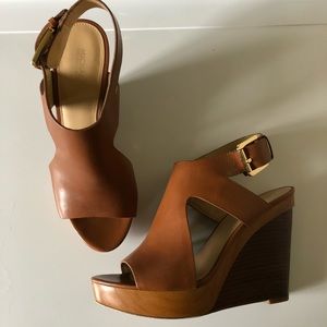 MICHAEL Micheal Kors Open Toe Wedge Sandals